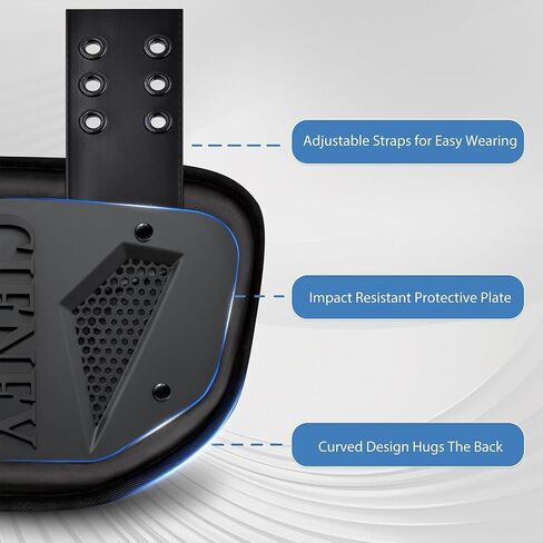 Football Back Plate, Lower Backplate with Hard Shell, High Impact Padding and Durable Adjustable Straps for Youth and Adults in Kuwait