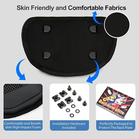 Football Back Plate, Lower Backplate with Hard Shell, High Impact Padding and Durable Adjustable Straps for Youth and Adults in Kuwait
