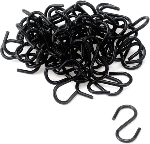 50pcs 1inch s ، السنانير ، السوداء السوداء الزخرفة الحديد الخطاف شماعات صغيرة in Saudi Arabia