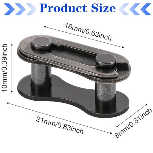 10 PCS Bike Chain Master Link, Single Speed Bicycle Master Link for Bicycle Chains, Heavy Duty Steel Bike Chain Links Bicycles Missing Links Connectors Bikes Chains Repair Accessories in Saudi Arabia