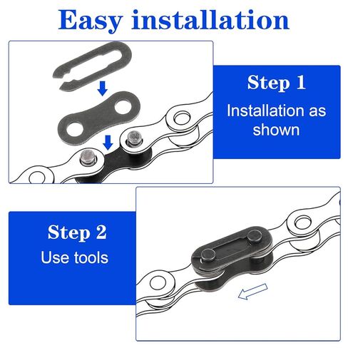 10 PCS Bike Chain Master Link, Single Speed Bicycle Master Link for Bicycle Chains, Heavy Duty Steel Bike Chain Links Bicycles Missing Links Connectors Bikes Chains Repair Accessories in Saudi Arabia