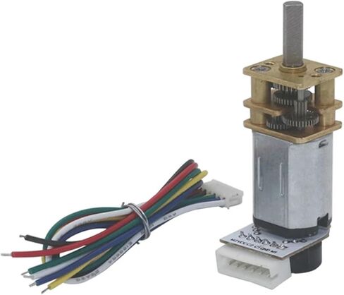 N20 Mini Metal Gear Motor DC 3V 6V 12V with Encoder 19-3000RPM Slow Speed Reduction Gear Motor for Home Appliances and Fans (6V_750RPM-With_Mount) in Saudi Arabia