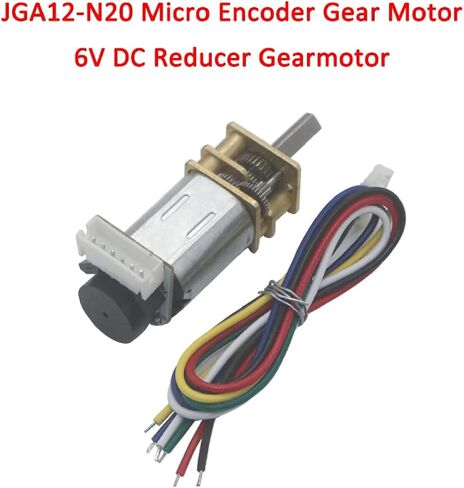N20 Mini Metal Gear Motor DC 3V 6V 12V with Encoder 19-3000RPM Slow Speed Reduction Gear Motor for Home Appliances and Fans (6V_750RPM-With_Mount) in Saudi Arabia