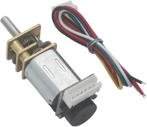 N20 Mini Metal Gear Motor DC 3V 6V 12V with Encoder 19-3000RPM Slow Speed Reduction Gear Motor for Home Appliances and Fans (3V35_6V70_12V140-With_Mount) in Saudi Arabia