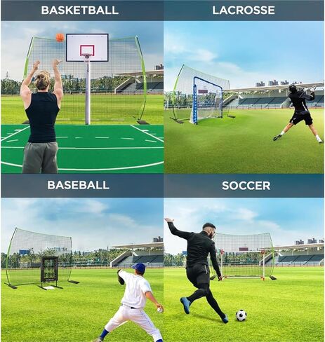 Basketball Net Catcher Basketball Backstop Net Basketball Barrier Nets for Backyard 12 x 10 ft Rebounder to Guard Rebound for Baseball, Softball, Lacrosse, Soccer, Basketba in Saudi Arabia