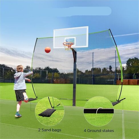 Basketball Net Catcher Basketball Backstop Net Basketball Barrier Nets for Backyard 12 x 10 ft Rebounder to Guard Rebound for Baseball, Softball, Lacrosse, Soccer, Basketba in Saudi Arabia