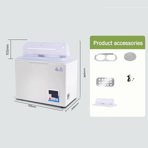Lab Water Bath, Digital Heating Thermostatic Water Bath, Stainless Steel Inner Tank, with LCD Display, 2 Optional Openings in Saudi Arabia
