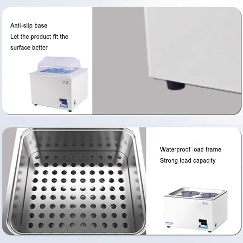 Lab Water Bath, Digital Heating Thermostatic Water Bath, Stainless Steel Inner Tank, with LCD Display, 2 Optional Openings in Saudi Arabia