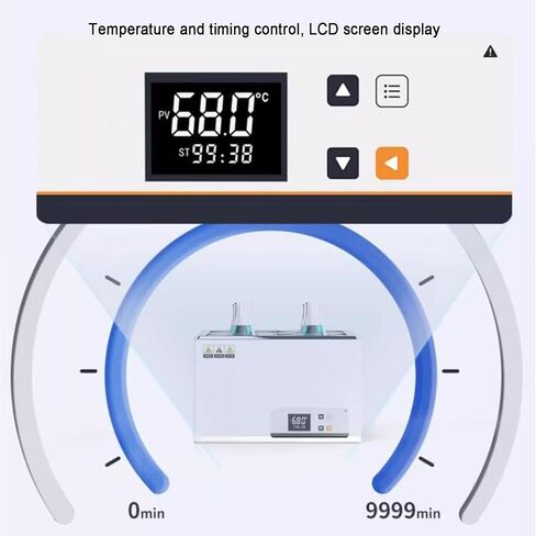 Digital Lab Water Bath, Thermostatic Water Bath with Stainless Steel Inner Tank, Temperature Range:+10-100℃, with Timing Function (C) in Saudi Arabia