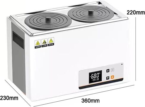 Digital Lab Water Bath, Thermostatic Water Bath with Stainless Steel Inner Tank, Temperature Range:+10-100℃, with Timing Function (C) in Saudi Arabia