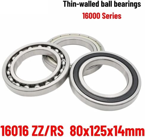 1PCS 16016 OPEN/RS 80X125X14MM جدار رفيع الأخدود DEPT BALLE BALLE 16000 Series High Speed ​​Motor Mechanical Equipment Bearings (16016RS) in Saudi Arabia