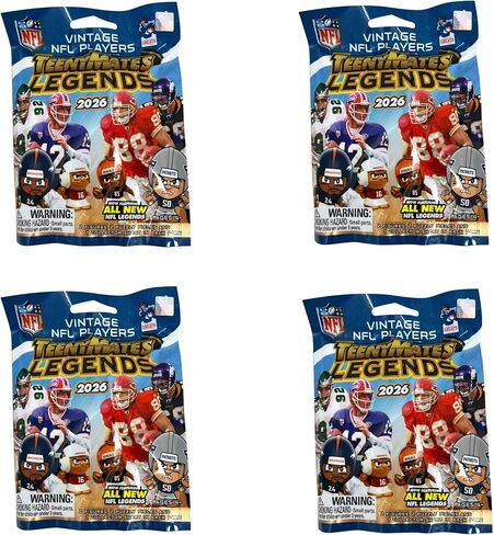 Teenymates Party Animal 2026 NFL Legends Series 4 Figures, Team Colors, One Size NFL Legends 2026 Tin in Kuwait