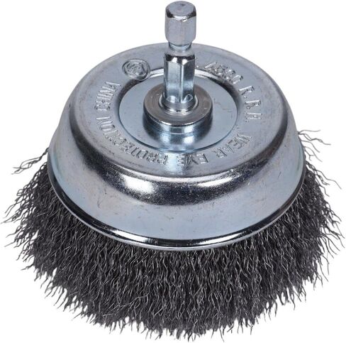 Century Drill & Tool 76221 Drill Cup Wire Brush, 2-3/4" Coarse & Crimped | 1/4" shank, 0." wire diameter, cuts steel & metal, heat and rust resistant coating in Saudi Arabia