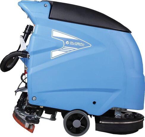 Global Industrial Commercial Electric Walk-Behind Auto Floor Scrubber, Battery Powered, 18" Cleaning Path, 12 Gallon Solution Tank, 15 Gallon Recovery Tank in Saudi Arabia