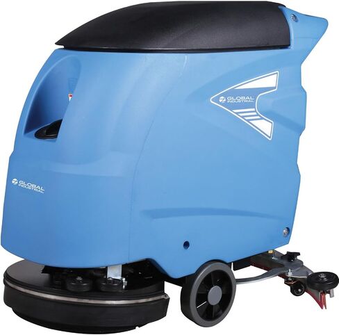 Global Industrial Commercial Electric Walk-Behind Auto Floor Scrubber, Battery Powered, 18" Cleaning Path, 12 Gallon Solution Tank, 15 Gallon Recovery Tank in Saudi Arabia