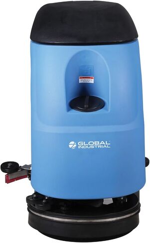 Global Industrial Commercial Electric Walk-Behind Auto Floor Scrubber, Battery Powered, 18" Cleaning Path, 12 Gallon Solution Tank, 15 Gallon Recovery Tank in Saudi Arabia