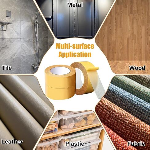 Double Sided Carpet Tape, 2 Inch x 66 Feet Double-Sided Mesh Tape, Fabric Tape for Clothes Making DIY Crafts,Gifts for Family and Friends Home Decorr，2 Packs in Saudi Arabia