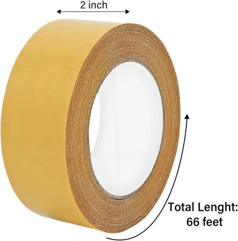 Double Sided Carpet Tape, 2 Inch x 66 Feet Double-Sided Mesh Tape, Fabric Tape for Clothes Making DIY Crafts,Gifts for Family and Friends Home Decorr，2 Packs in Saudi Arabia