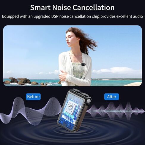 ميكروفون لافالييه اللاسلكي لـ iPhone و iOS و Android مع حالة الشحن ، Mini Mic مع تقليل الضوضاء ، التوصيل والتشغيل لتسجيل الفيديو ، Volgging ، YouTube ، المقابلة والبث المباشر in Saudi Arabia