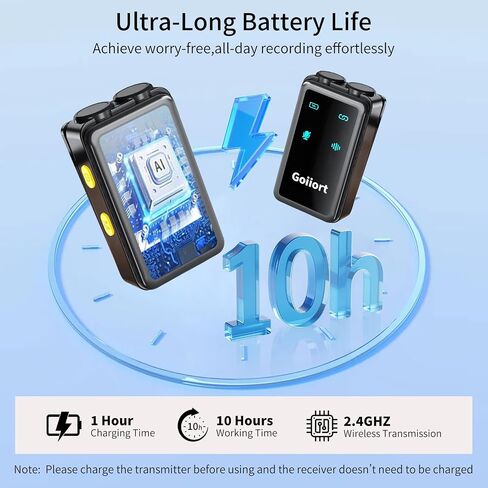 ميكروفون لافالييه اللاسلكي لـ iPhone و iOS و Android مع حالة الشحن ، Mini Mic مع تقليل الضوضاء ، التوصيل والتشغيل لتسجيل الفيديو ، Volgging ، YouTube ، المقابلة والبث المباشر in Saudi Arabia