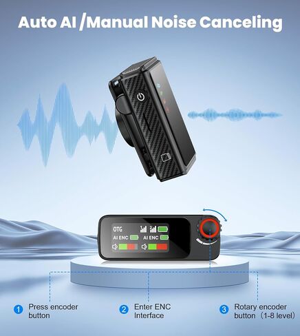 Wireless Lavalier Microphone for iPhone/Android/Camera/PC,AI Noise Canceling Clip-On Mic with Charging Case- Magnetic Dual Mics for Podcast, Vlog, Interview & Video Recording – 492Ft Range in Saudi Arabia