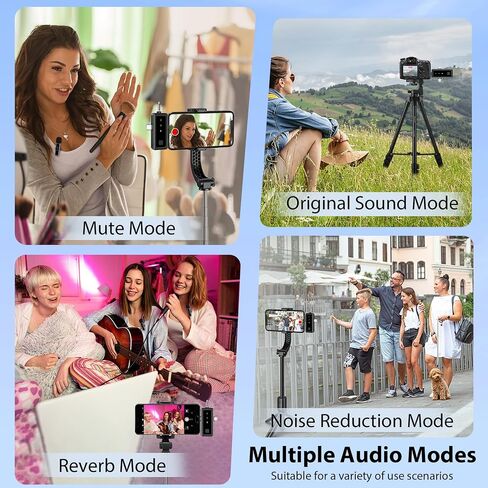 3 في 1 ميكروفون لافالييه اللاسلكي لأجهزة iPhone/Android/الكاميرا ، يعرض LED MICH MIC OMNIDIRICESTAL in Saudi Arabia