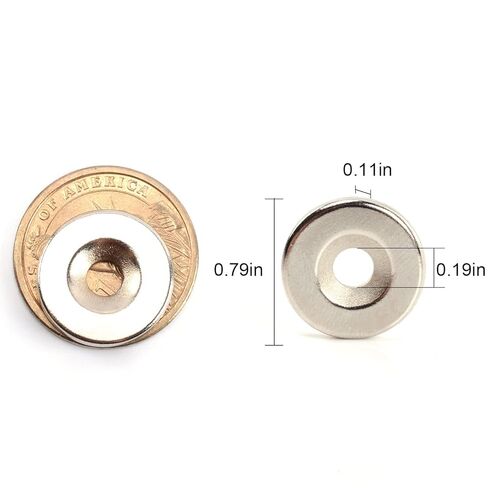Min CI 50 PCS Magnets Neodymium Magnet Magnets Rare Earth Magnets ، مغناطيس صغير لخزائن الحرف Warehop Door المستخدمة مع مسامير (12 × 4 مم 4 مم 4 مم) in Kuwait