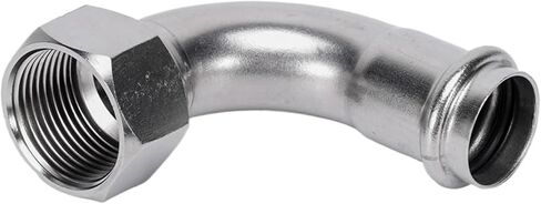 304 stainless steel thin wall compression pipe fittings internal thread elbow internal thread conversion internal tooth elbow drinking water pipe 1 series(Inside diameter 32MM*G1-1/4) in Saudi Arabia