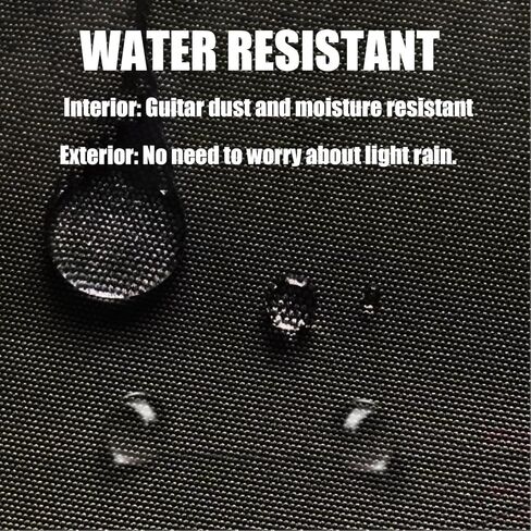 Moosiker 40 بوصة الغيتار الصوتية أزعج كيس مقاوم للماء الحشو الغيتار الناعم (6 مم الغيتار الأصفر السميك مربع مربع ، 40 بوصة أسود) in Kuwait