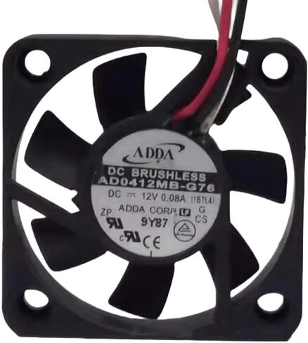 AD0412MB-G76 DC12V 0.08A 40MM مروحة-4010 4 سم 3 سلك مروحة تبريد صغيرة ، أسود in Saudi Arabia