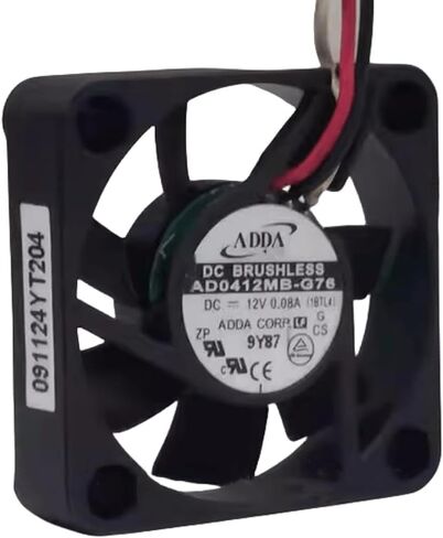 AD0412MB-G76 DC12V 0.08A 40MM مروحة-4010 4 سم 3 سلك مروحة تبريد صغيرة ، أسود in Saudi Arabia