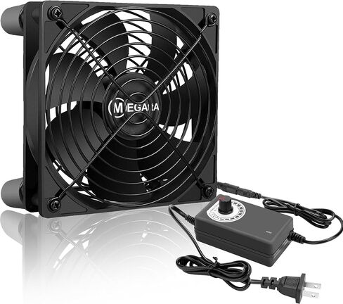 Cooling Fan with AC Plug, Small 12V Cooling Fan110V 120V 220V 240V Fan Enhanced Cooling Solution for Receiver,Raspberry, PlayStation, Fiber Modem,Cabinet (80-25mm-2pcs) in Saudi Arabia