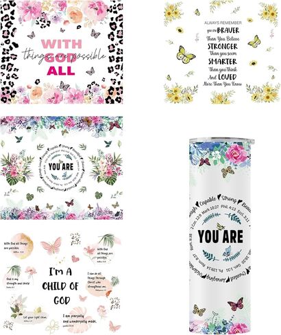 UV DTF Cup Wrap Stickers - 20 Sheets African American Girls UV DTF Cup Wraps Black Women Motivational Quotes Waterproof Transfer Stickers For Aesthetic Black Girl DIY 16 Oz Glass Mug Crafts Gift in Saudi Arabia