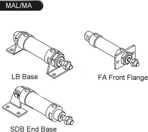 1PC Type LB16-20-25-32-40 Pneumatic LB Bracket MAL standard air cylinder mounting stand(MAL-LB16-1PCS) in Kuwait