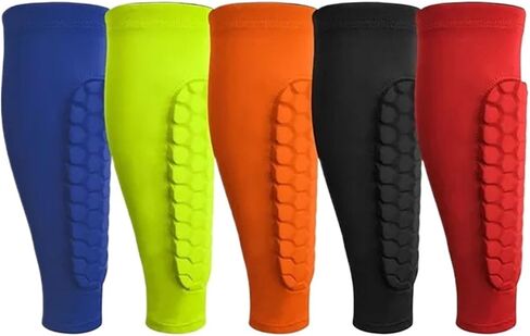 1 PCS Soccer Shin Guards Shin Pad للشباب البالغين ، غلاف ضغط العجل مع وسادة قرص العسل لإغاثة شقيق شين ، الانتعاش ، الجري in Saudi Arabia
