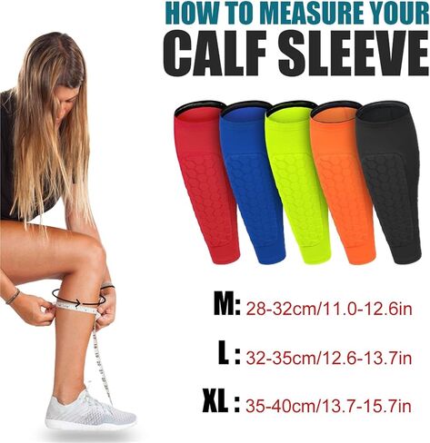 1 PCS Soccer Shin Guards Shin Pad للشباب البالغين ، غلاف ضغط العجل مع وسادة قرص العسل لإغاثة شقيق شين ، الانتعاش ، الجري in Saudi Arabia