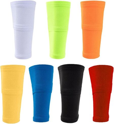1 Pair Football Shin Guard with Pocket Adults Teens Compression Calf Sleeve Soccer Shinguards Support Protective Gear for Shin Splint Relief, Recovery, Running in Saudi Arabia