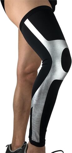 2Pcs Compression Long Leg Sleeves Knee Brace for Running Football Basketball, Calf Knee Pain Relief for Shin Splint Relief, Recovery, Running in Saudi Arabia