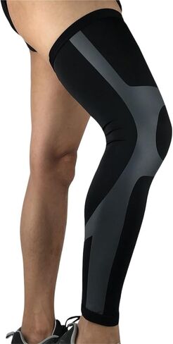 2Pcs Compression Long Leg Sleeves Knee Brace for Running Football Basketball, Calf Knee Pain Relief for Shin Splint Relief, Recovery, Running in Saudi Arabia