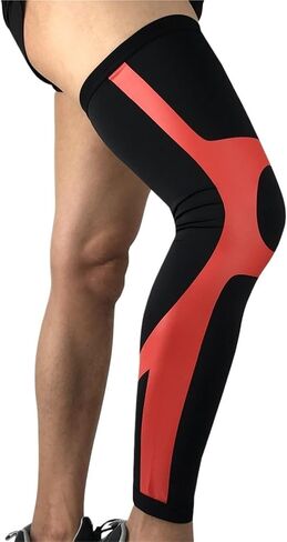 2Pcs Compression Long Leg Sleeves Knee Brace for Running Football Basketball, Calf Knee Pain Relief for Shin Splint Relief, Recovery, Running in Saudi Arabia