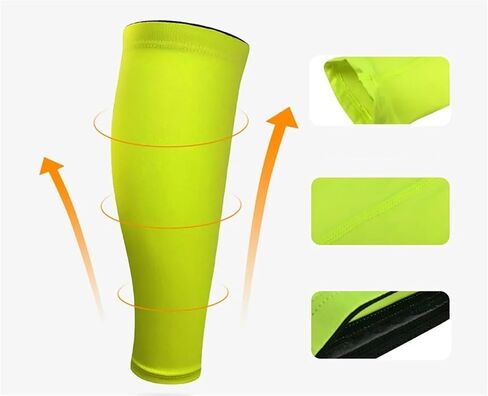 2pcs حارس العجل الرياضي غير انزلاق الرطوبة الرطوبة العرق الجوارب الجوارب لدعم كرة السلة كرة السلة لكرة السلة. in Saudi Arabia