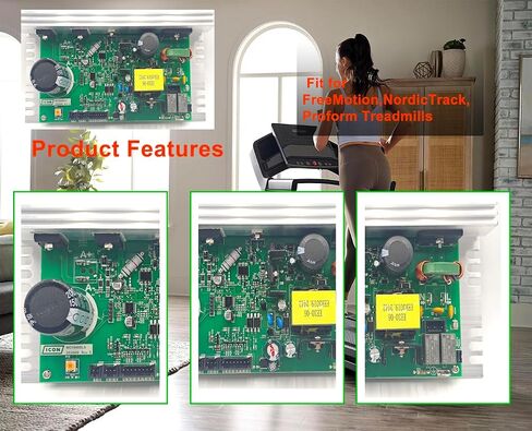 MC1648DLS 386763 Treadmill Control Board 110V Motherboard 8 Pins 50w Treadmill Motor Controller Fit for FreeMotion Nordic-Track Proform, Replace ZC0549 391855 in Saudi Arabia