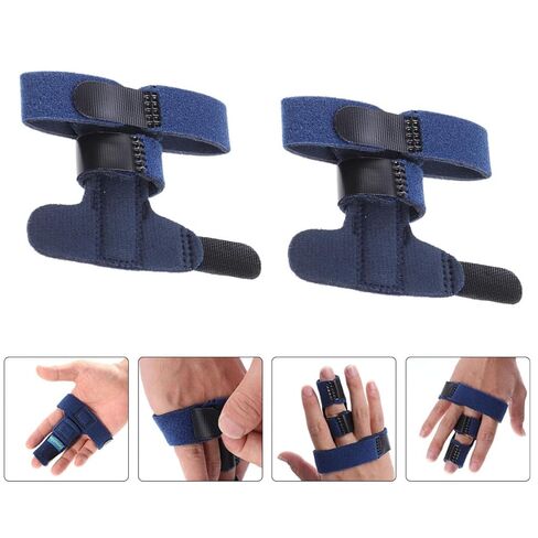 2pcs أشرطة دعم إصبعات قابلة للتنفس للإصابة مريحة تثبيت الأكمام للأصابع المتوترة المكسورة لاستخدام الأزرق خلال النهار والليل in Saudi Arabia