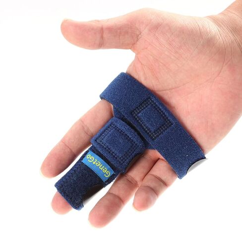 2pcs أشرطة دعم إصبعات قابلة للتنفس للإصابة مريحة تثبيت الأكمام للأصابع المتوترة المكسورة لاستخدام الأزرق خلال النهار والليل in Saudi Arabia