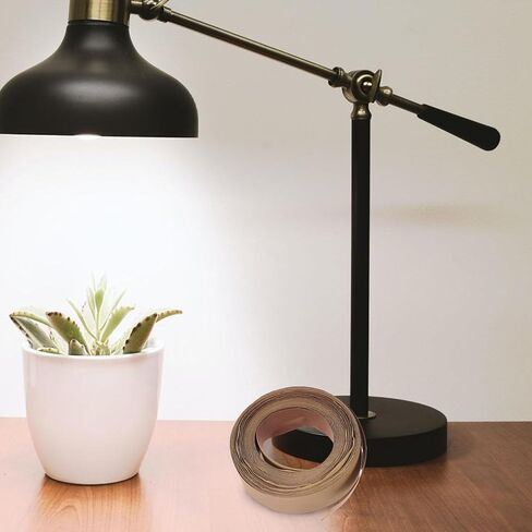 VILLCASE 1 Roll DIY Lampshade Strips, Lampshade Edging Self-Adhesive Strip - Matte Fabric Cloth Tape for Lamp Cover Borders - Easy Peel and Stick for Table & Floor Lamps Coffee Brown in Saudi Arabia