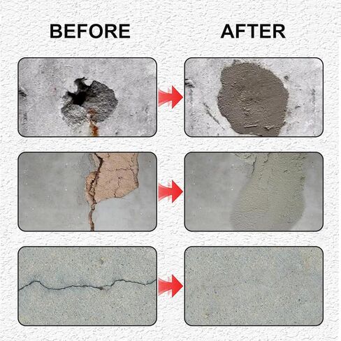 GOODTAKE Concrete Repair, Concrete Patch for Repairing Spalls and Cracks in Concrete's and Masonry, Cement Crack Filler & Floor Repair Cement - Interior/Exterior (Grey, 16 Ounce) in Kuwait