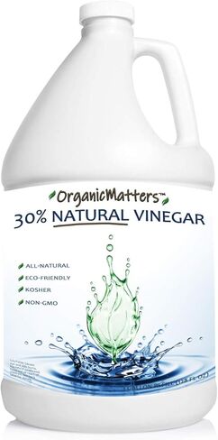 OrganicMatters Vinegar 30% Organic Industrial Cleaning Agent Concentrate, Pure Non-GMO Kosher All-Purpose Home & Garden Vinegar, Eco-Friendly (128 oz Gallon Refill) in Saudi Arabia
