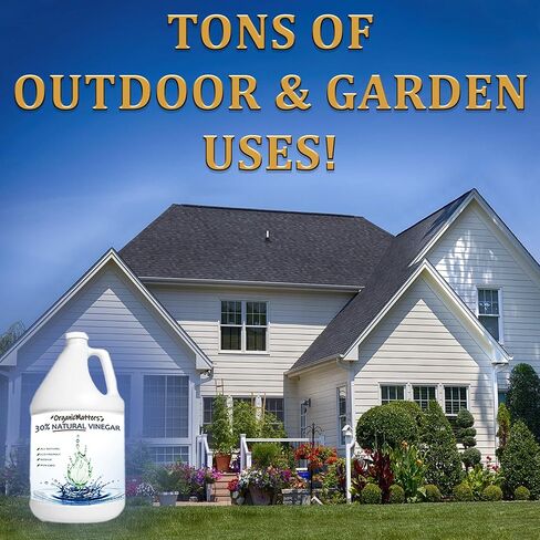 OrganicMatters Vinegar 30% Organic Industrial Cleaning Agent Concentrate, Pure Non-GMO Kosher All-Purpose Home & Garden Vinegar, Eco-Friendly (128 oz Gallon Refill) in Saudi Arabia