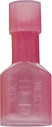 100 PCS Red Female Nylon Disconnect Spade Terminal ، 22-16 Gauge ، موصل تجعيد معزول بالكامل لاستخدام البحرية والسيارات-وعاء النحاس المطلي بحد أقصى 0.25 بوصة in Saudi Arabia