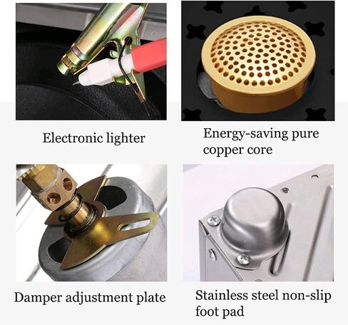 Commercial Stainless Steel Pot Stove, 3/4/6/8 Gas Range, Energy Saving Liquefied Gas/Natural Gas Stove(Natural Gas 6 heads) (Liquefied Gas 4 heads (B)) in Saudi Arabia